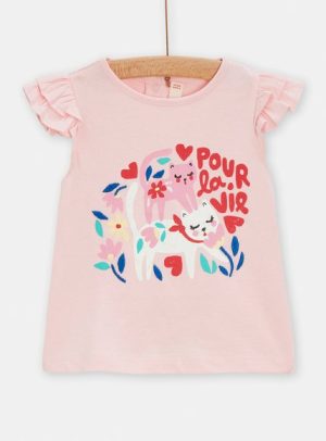 Βρεφική Μπλούζα για Κορίτσια Pour La vie – ΡΟΖ