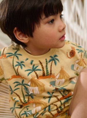 Παιδική Μπλούζα για Αγόρια Yellow Exotic – ΚΙΤΡΙΝΟ