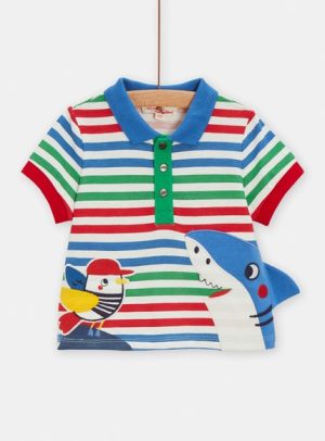Βρεφική Μπλούζα Multi Stripes για Αγόρια – ΕΚΡΟΥ