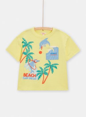 Παιδική Μπλούζα για Αγόρια San Diego Beach – ΚΙΤΡΙΝΟ
