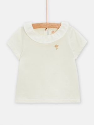 Βρεφική Μπλούζα Little Heart για Κορίτσια – ΕΚΡΟΥ