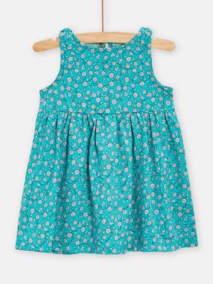 Βρεφικό Φόρεμα Tiny Flowers για Κορίτσια – ΜΠΛΕ