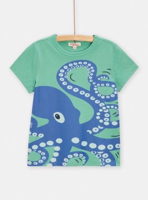 Παιδική Μπλούζα για Αγόρια Green Octopus – ΠΡΑΣΙΝΟ
