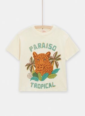 Παιδική Μπλούζα για Αγόρια Paraiso Tropical – ΕΚΡΟΥ