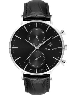 GANT Park Hill II – G121011, Silver case with Black Leather Strap