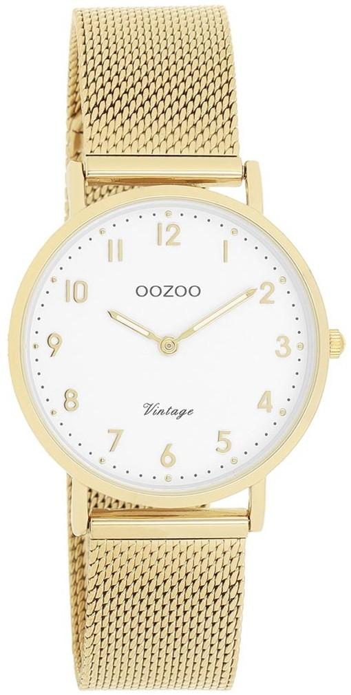 oozoo timepieces c20347 gold case with stainless steel bracelet image1