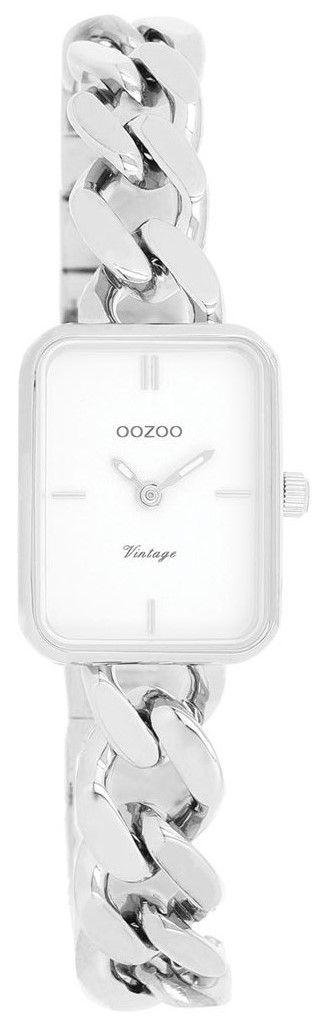 oozoo vintage c20360 silver case with stainless steel bracelet image1