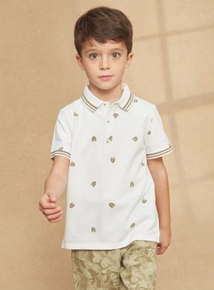 Παιδική Μπλούζα Πόλο για Αγόρια Leaf – ΛΕΥΚΟ